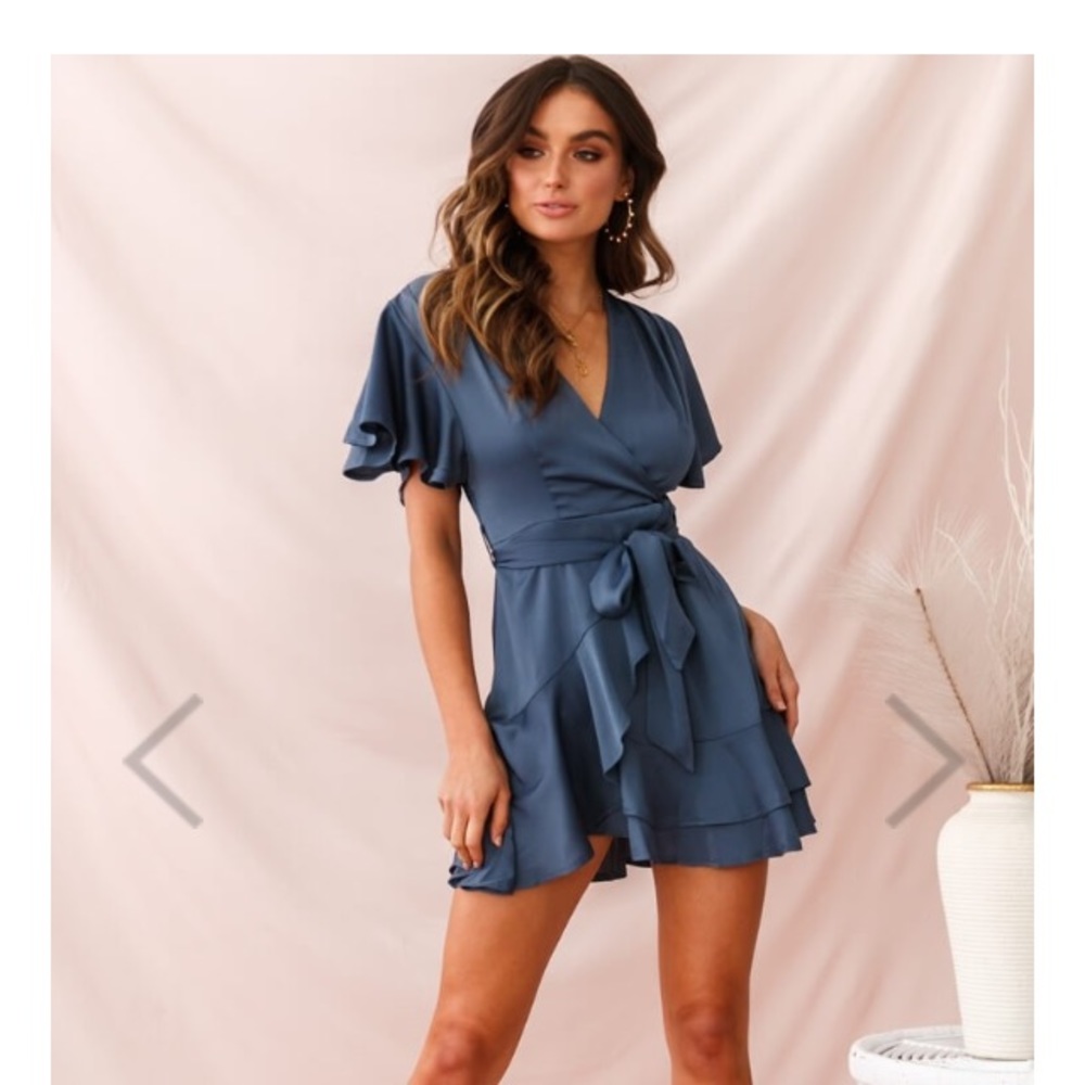 Cami angel sleeve wrap dress